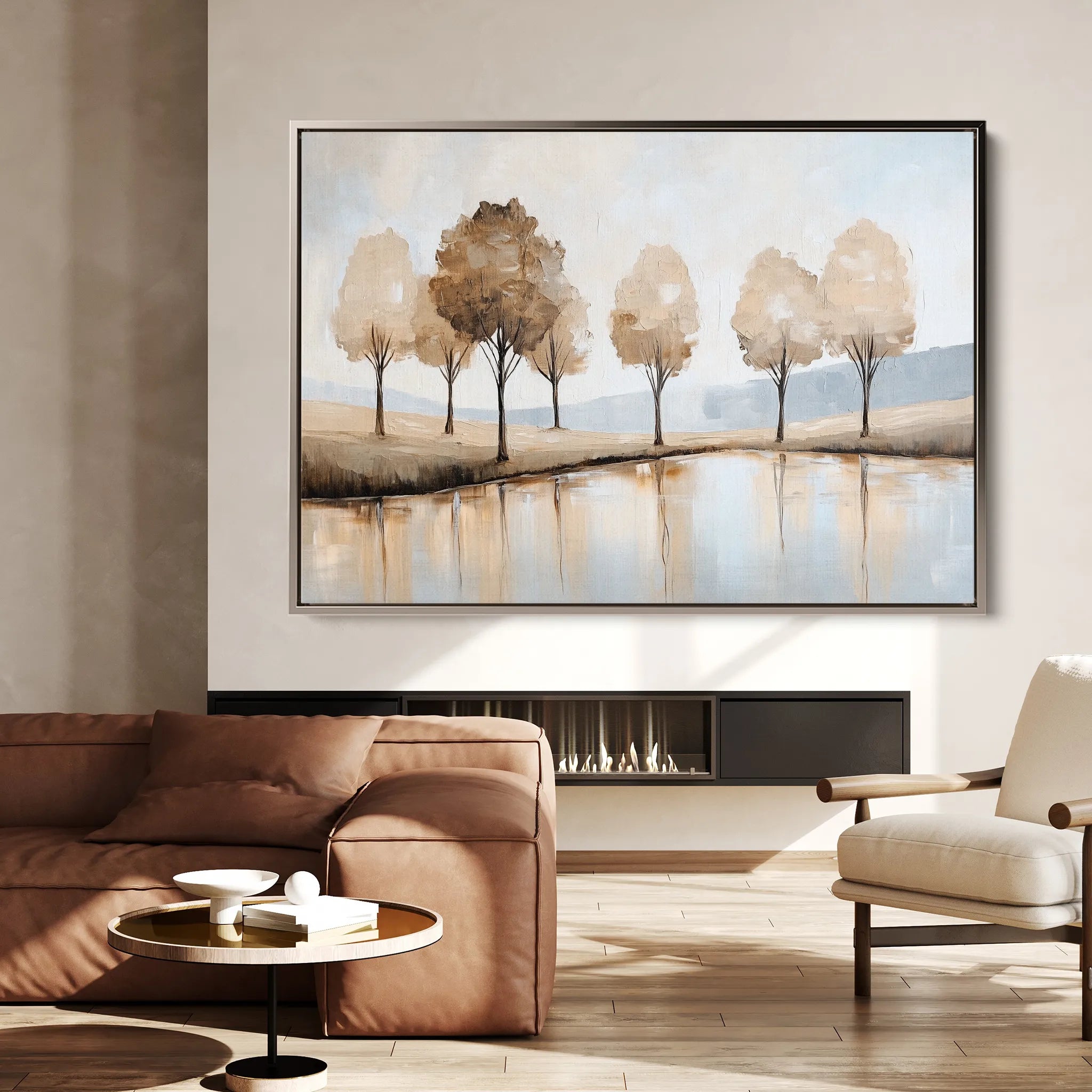Landscape 347 Canvas Art 18" x 24" / 45 x 60 cm / Black
