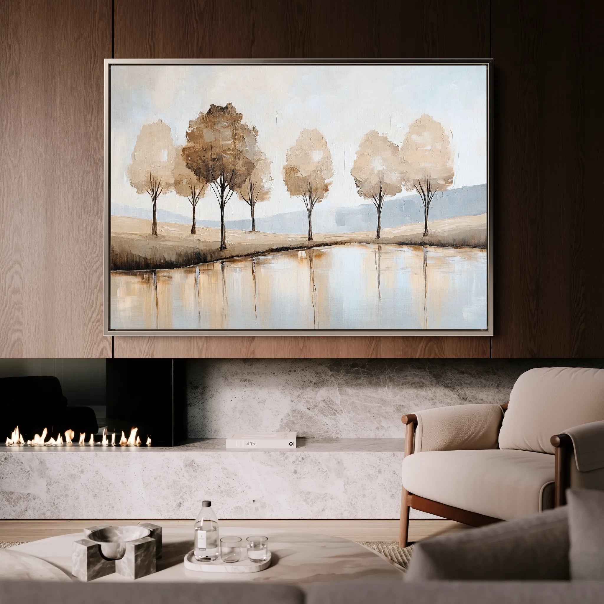 Landscape 347 Canvas Art 18" x 24" / 45 x 60 cm / Black