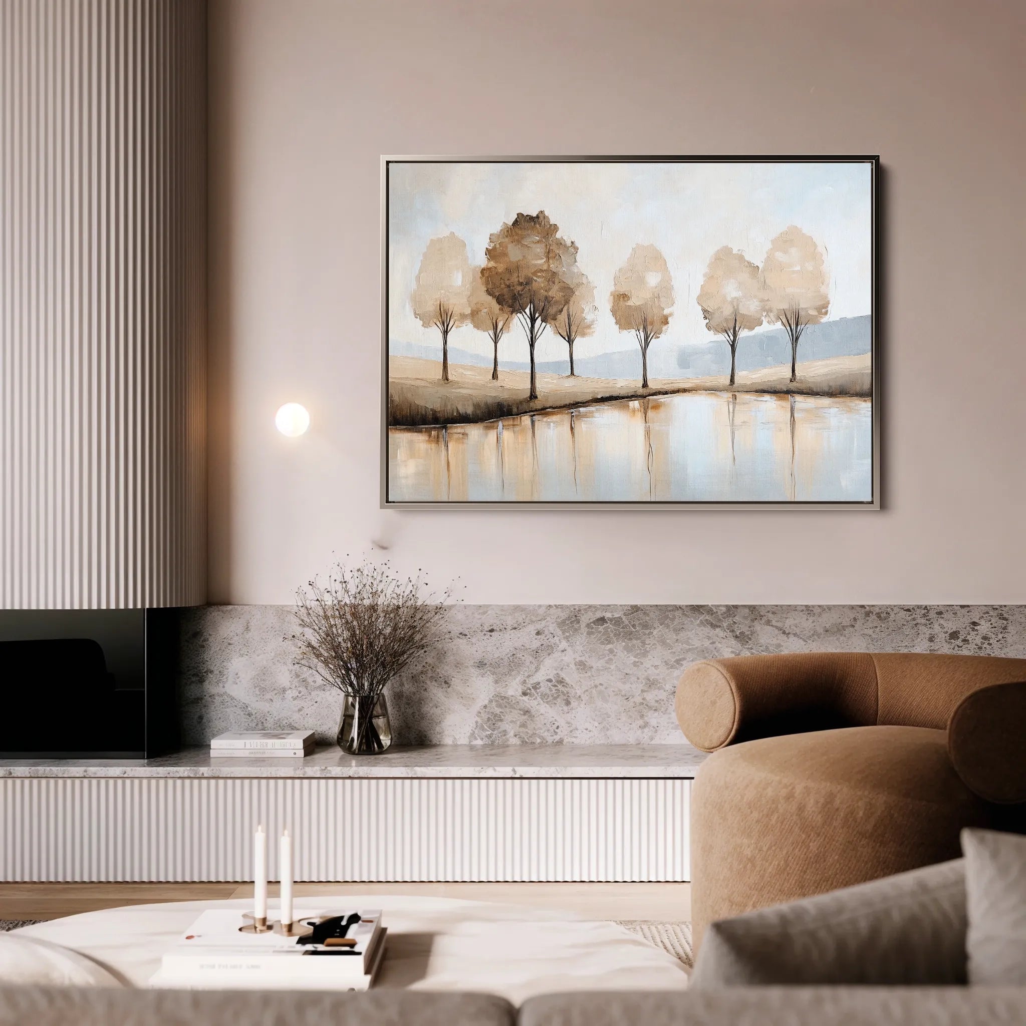 Landscape 347 Canvas Art 18" x 24" / 45 x 60 cm / Black