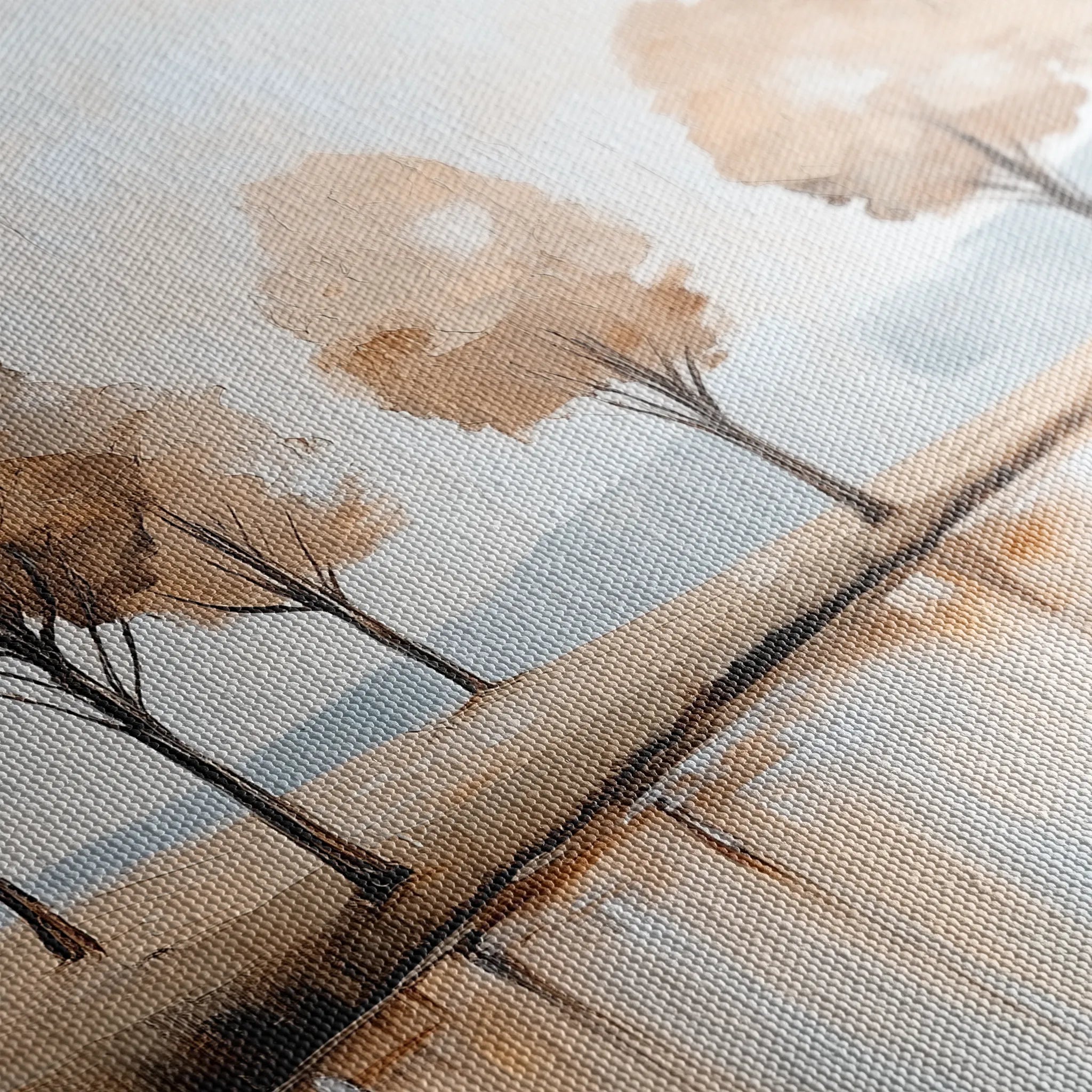 Landscape 347 Canvas Art 18" x 24" / 45 x 60 cm / Black