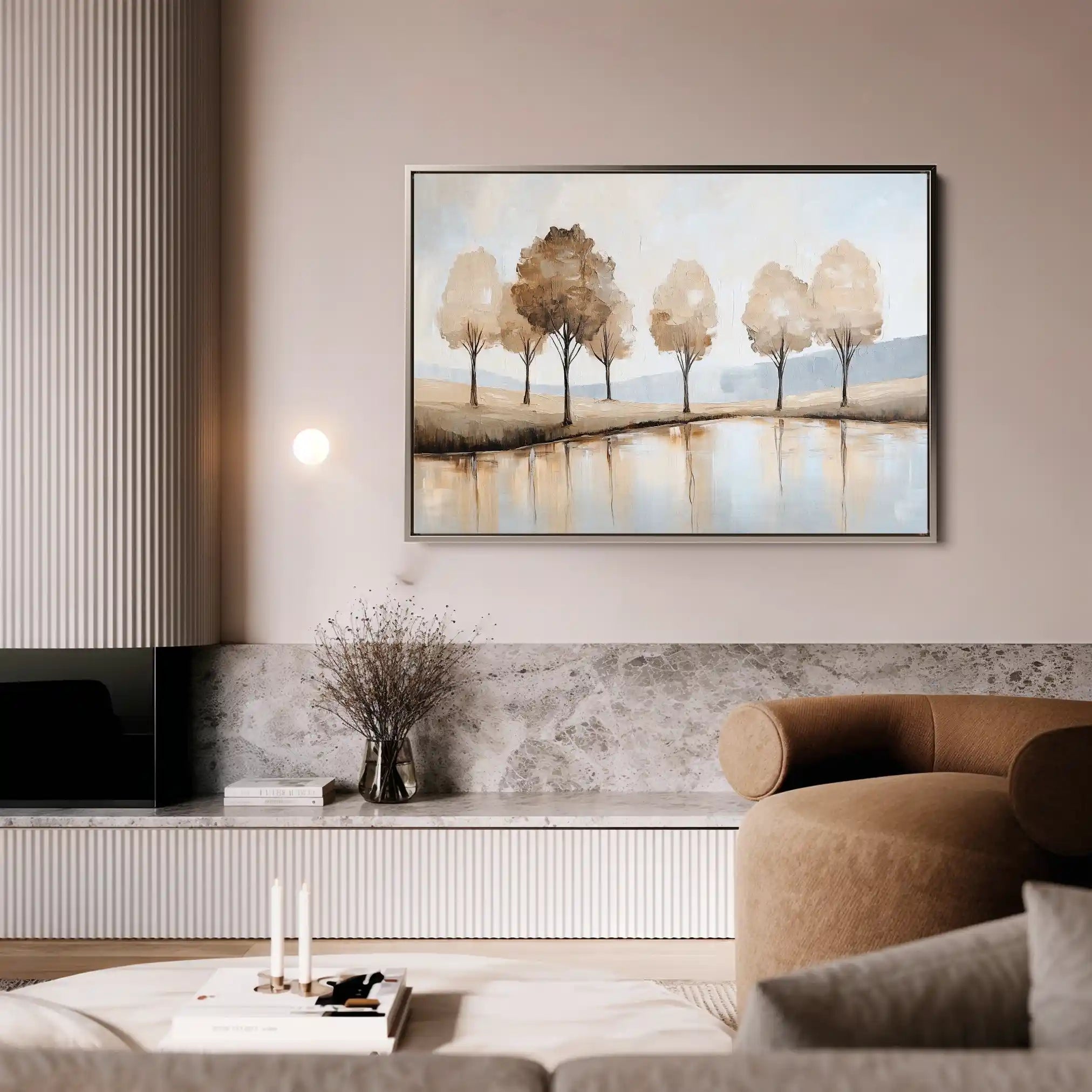 Landscape 347 Canvas Art 60 x 40 cm / Black