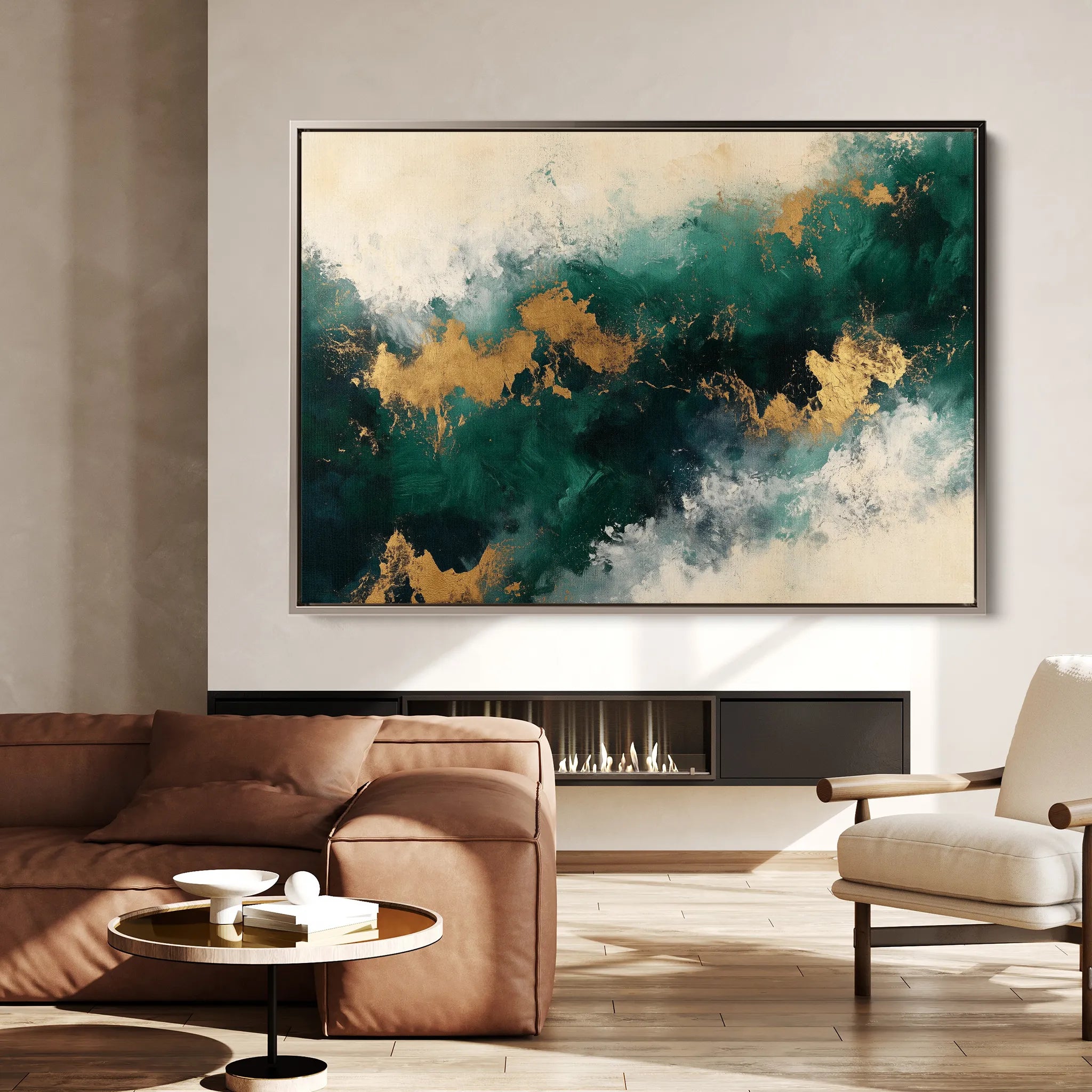 Abstract 348 Canvas Art 18" x 24" / 45 x 60 cm / Black