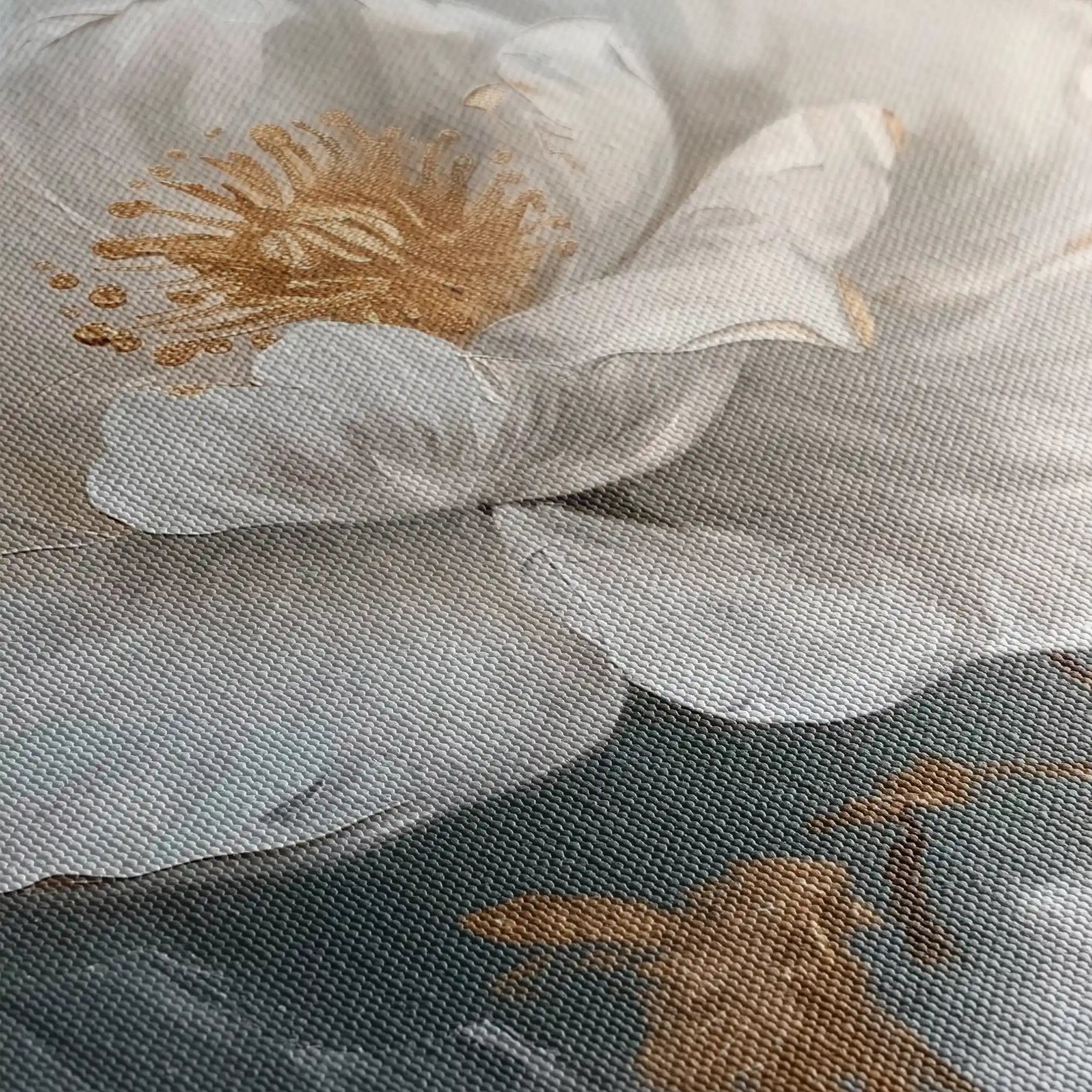 Floral 348 Canvas Art 60 x 40 cm / Black