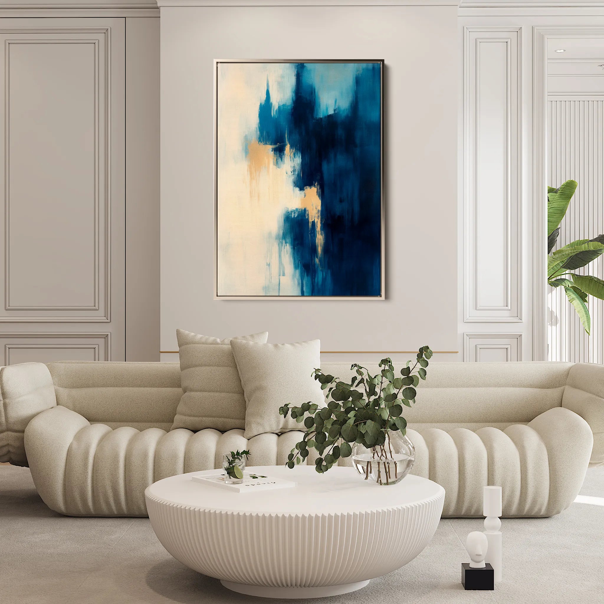 Abstract 349 Canvas Art 18" x 24" / 45 x 60 cm / Black