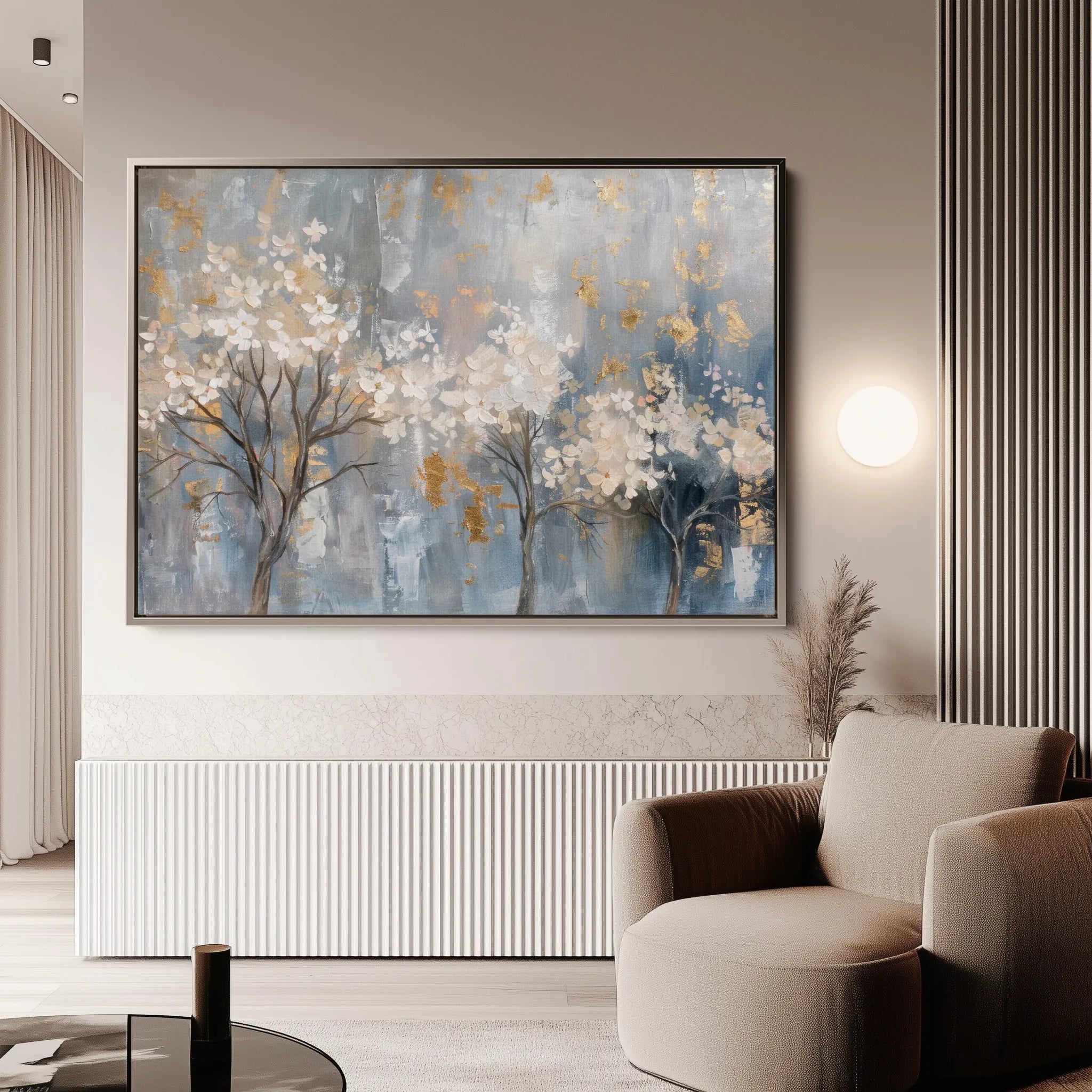 Floral 349 Canvas Art 18" x 24" / 45 x 60 cm / Black