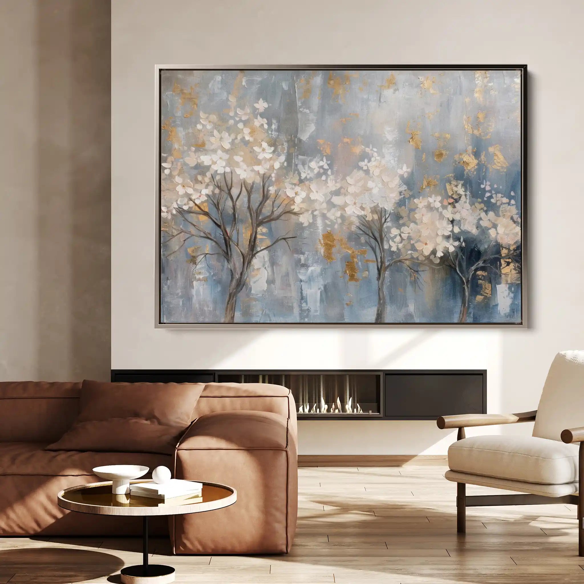 Floral 349 Canvas Art 60 x 40 cm / Black