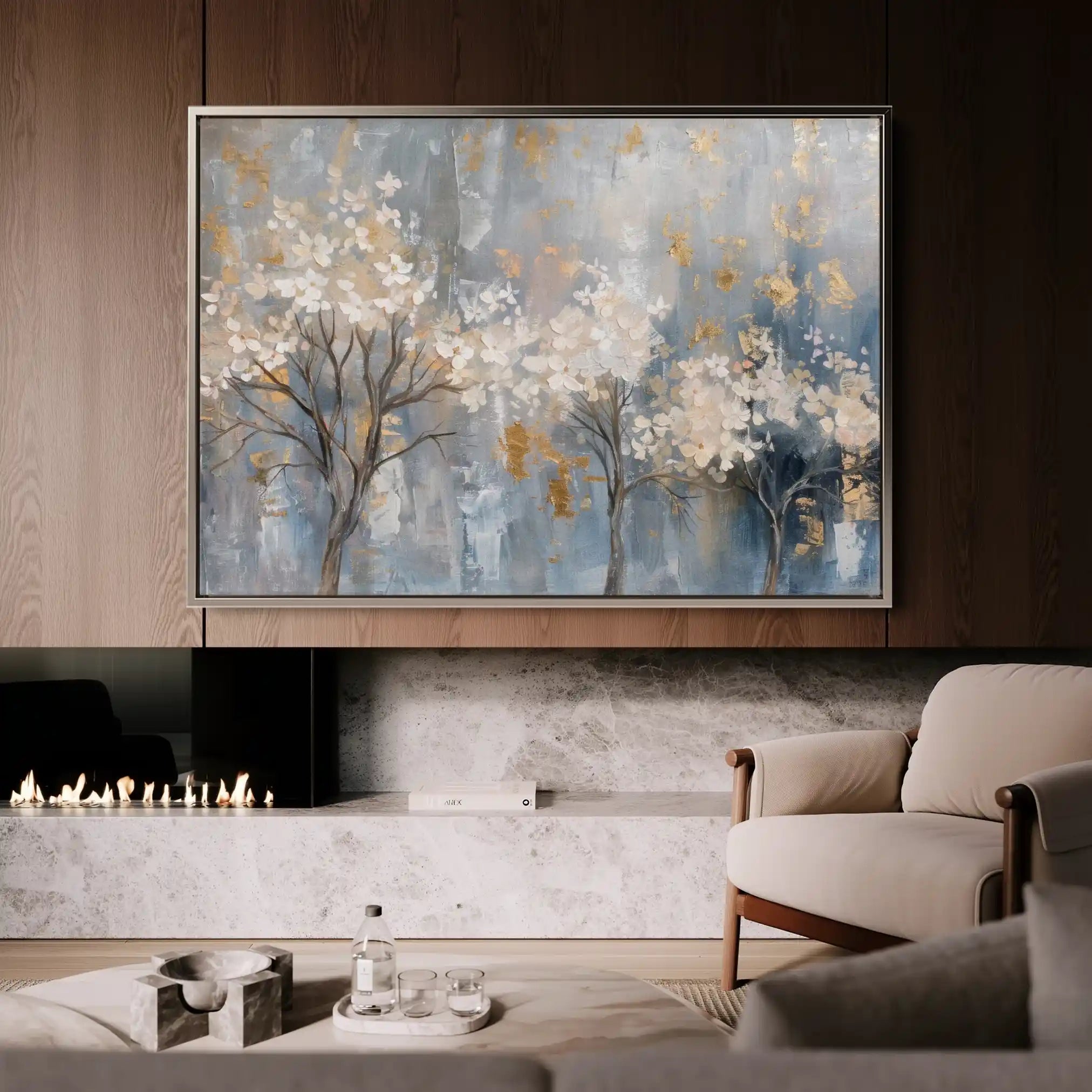 Floral 349 Canvas Art 60 x 40 cm / Black