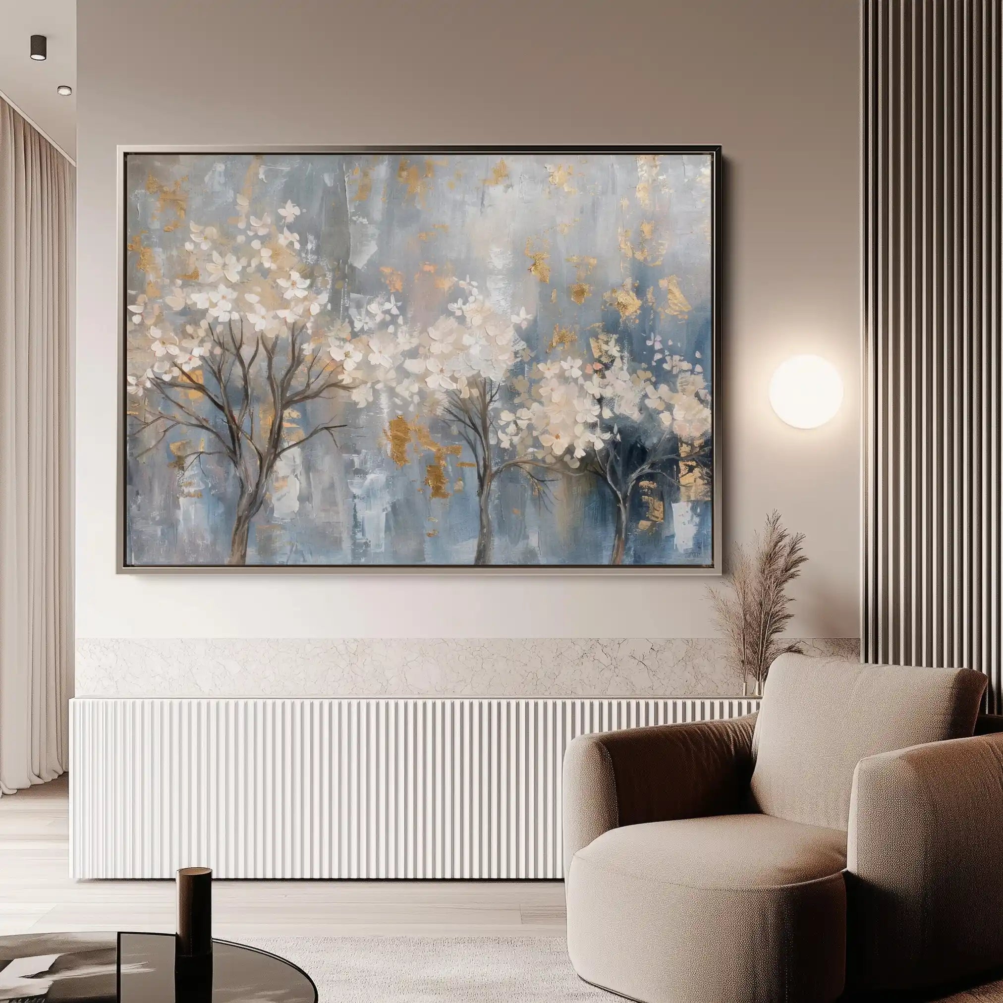 Floral 349 Canvas Art 60 x 40 cm / Black