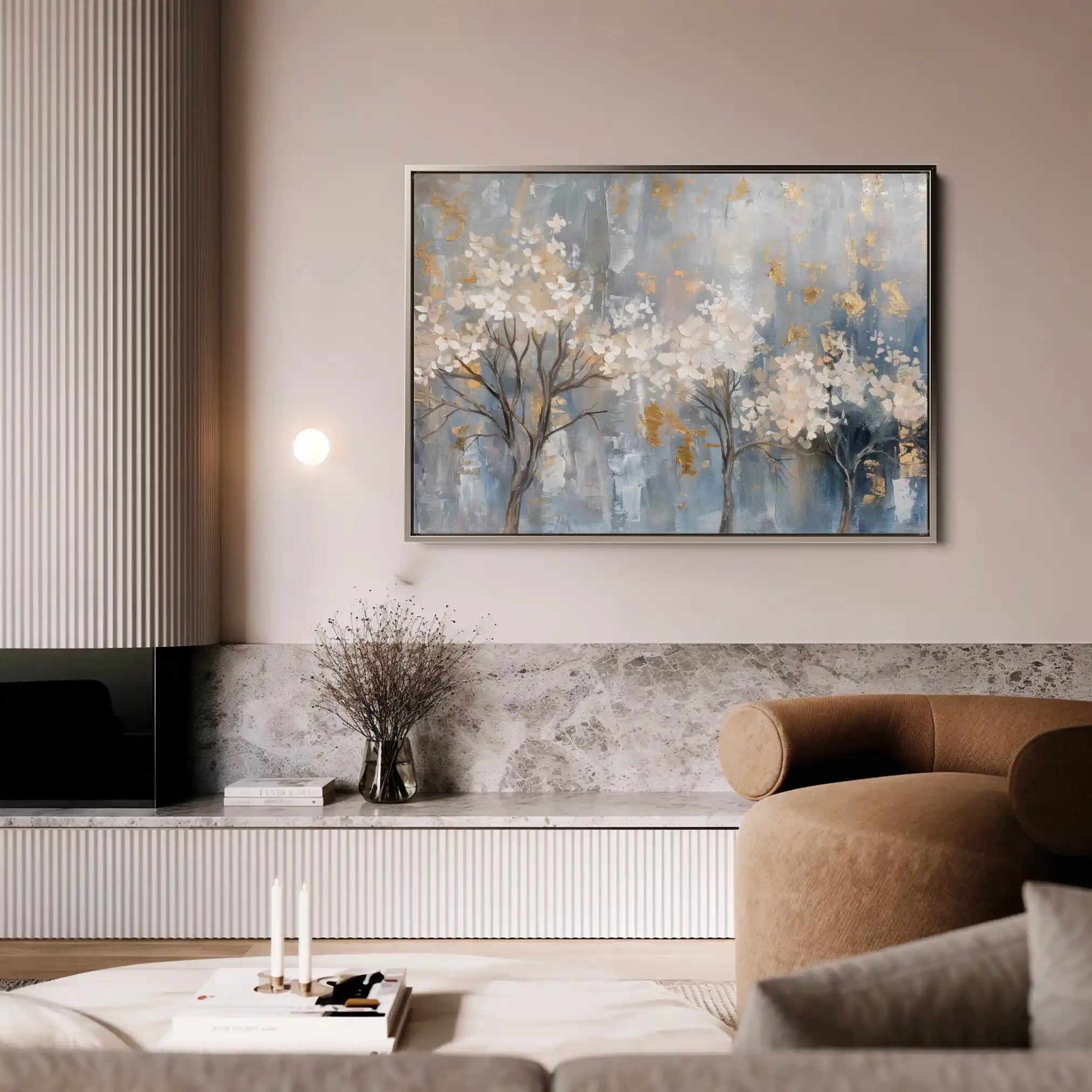 Floral 349 Canvas Art 60 x 40 cm / Black
