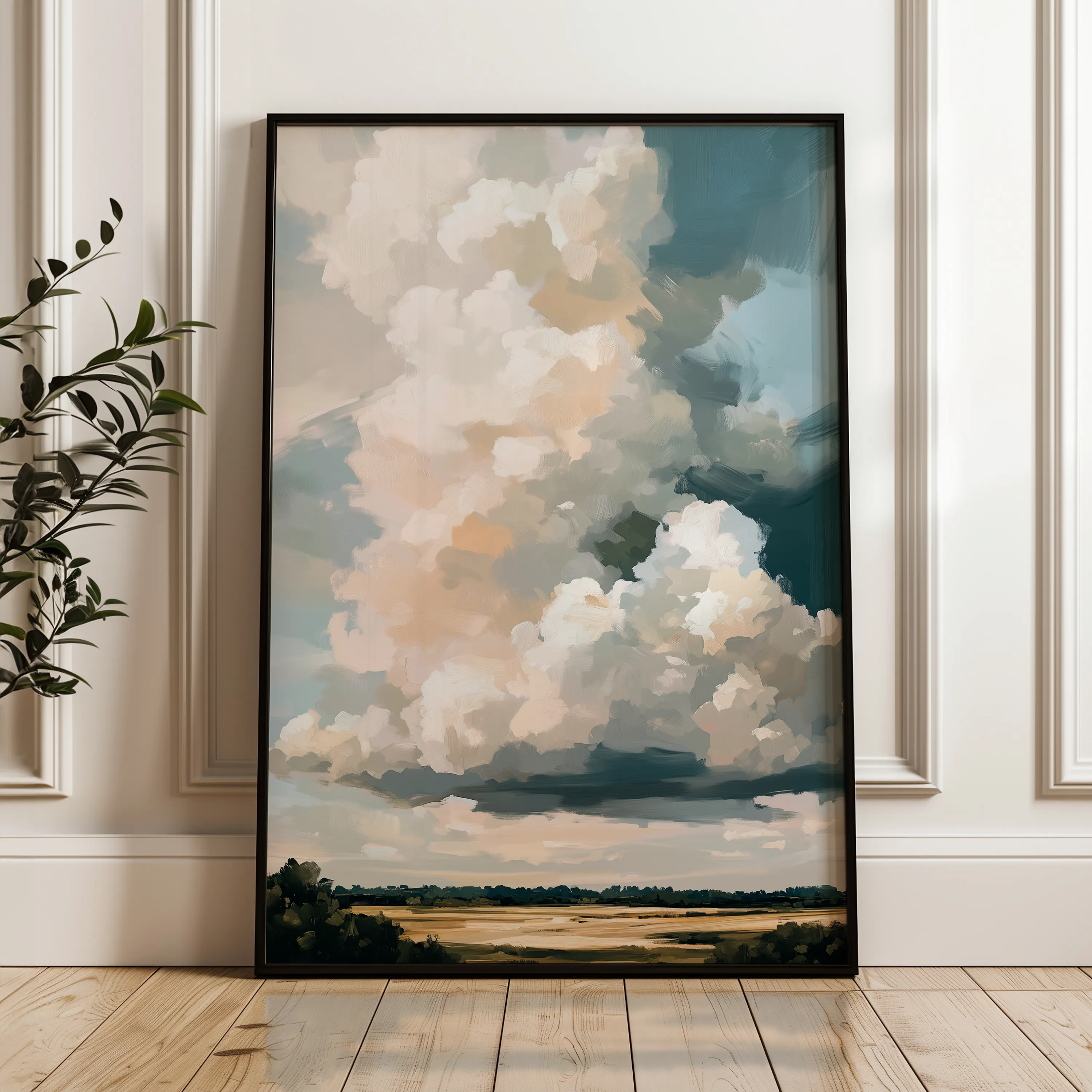 Landscape 349 Canvas Art 18" x 24" / 45 x 60 cm / Black