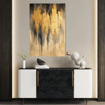 Abstract 350 Canvas Art 18" x 24" / 45 x 60 cm / Black