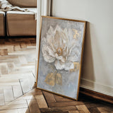 Floral 350 Canvas Art 18" x 24" / 45 x 60 cm / Black