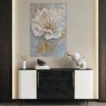 Floral 350 Canvas Art 18" x 24" / 45 x 60 cm / Black