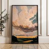 Landscape 350 Canvas Art 18" x 24" / 45 x 60 cm / Black