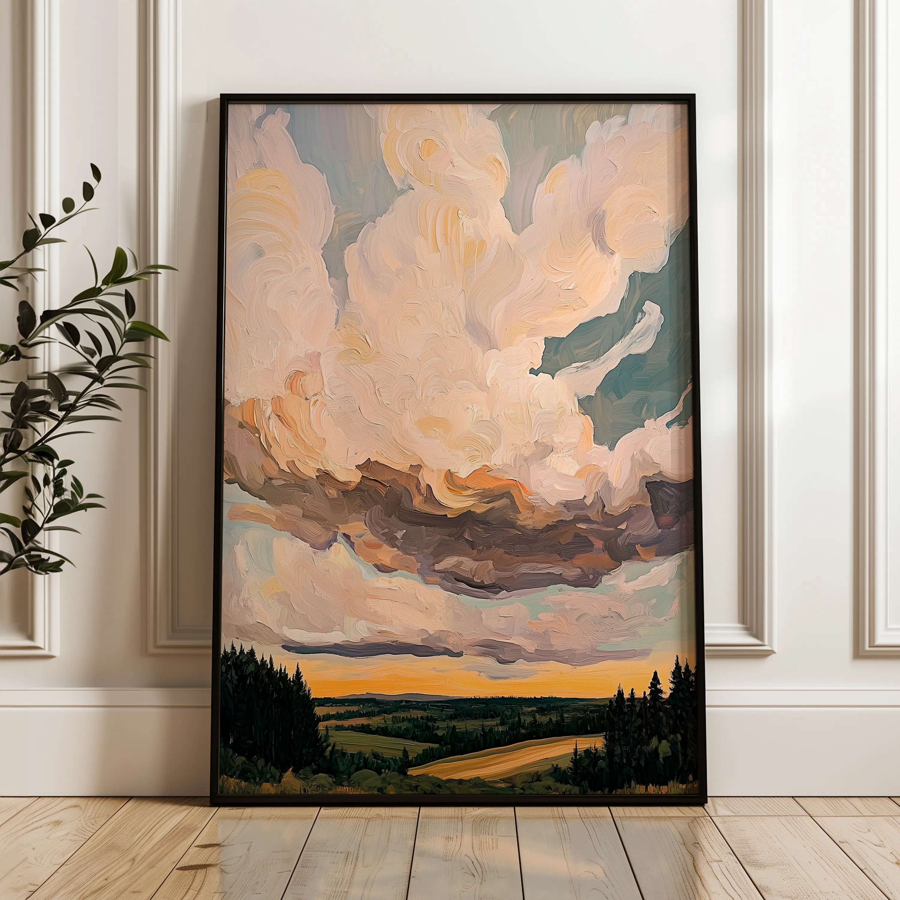 Landscape 350 Canvas Art 18" x 24" / 45 x 60 cm / Black