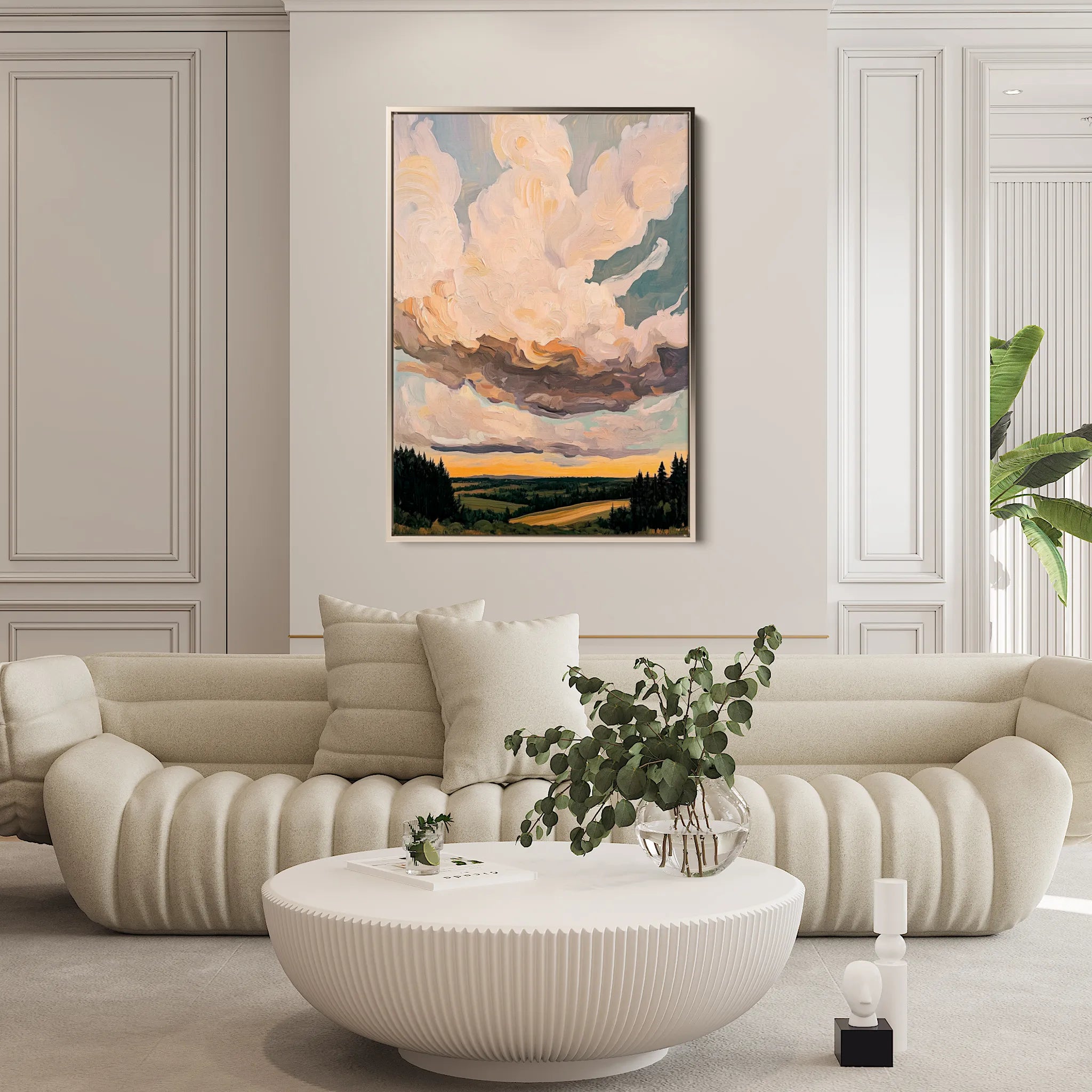 Landscape 350 Canvas Art 18" x 24" / 45 x 60 cm / Black