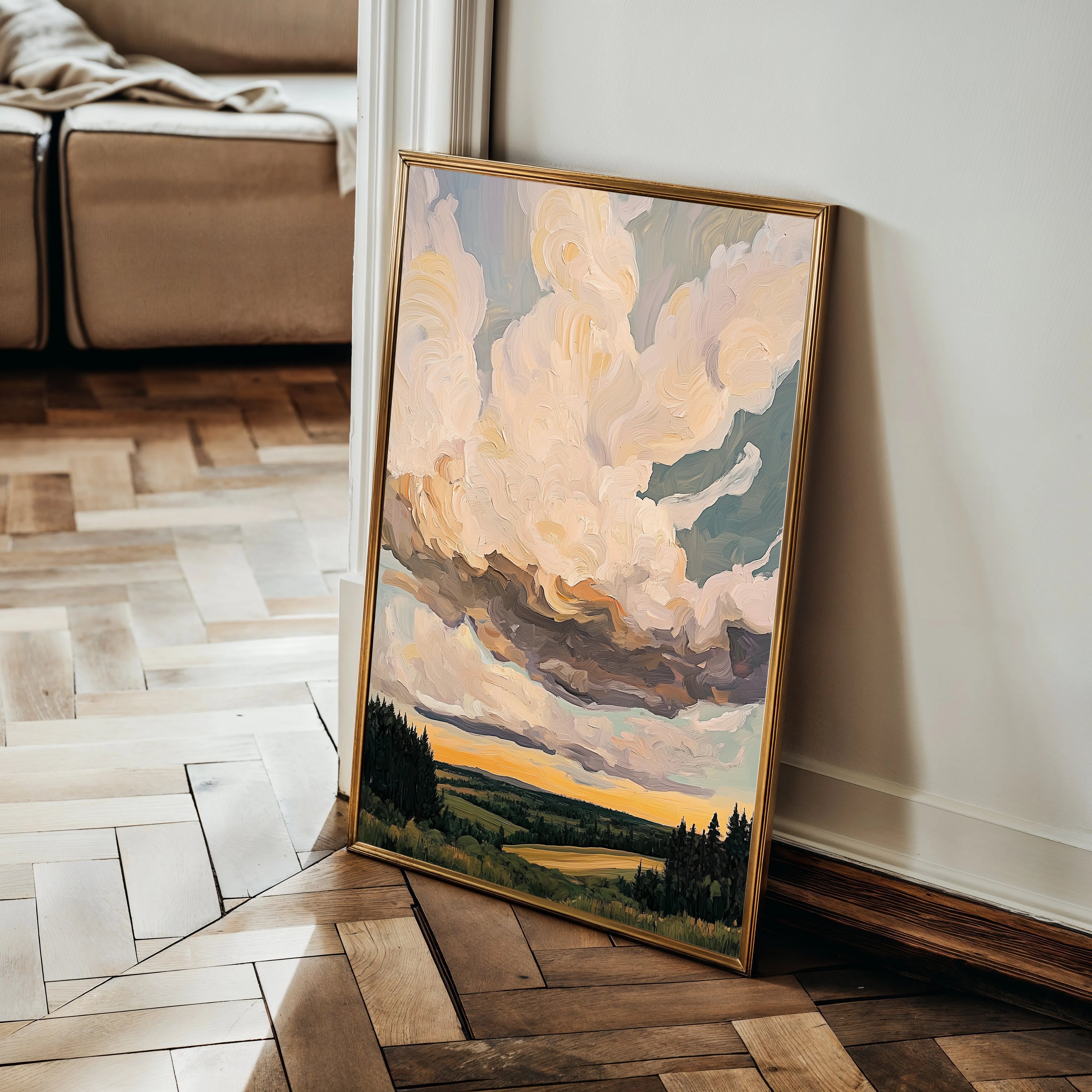 Landscape 350 Canvas Art 18" x 24" / 45 x 60 cm / Black