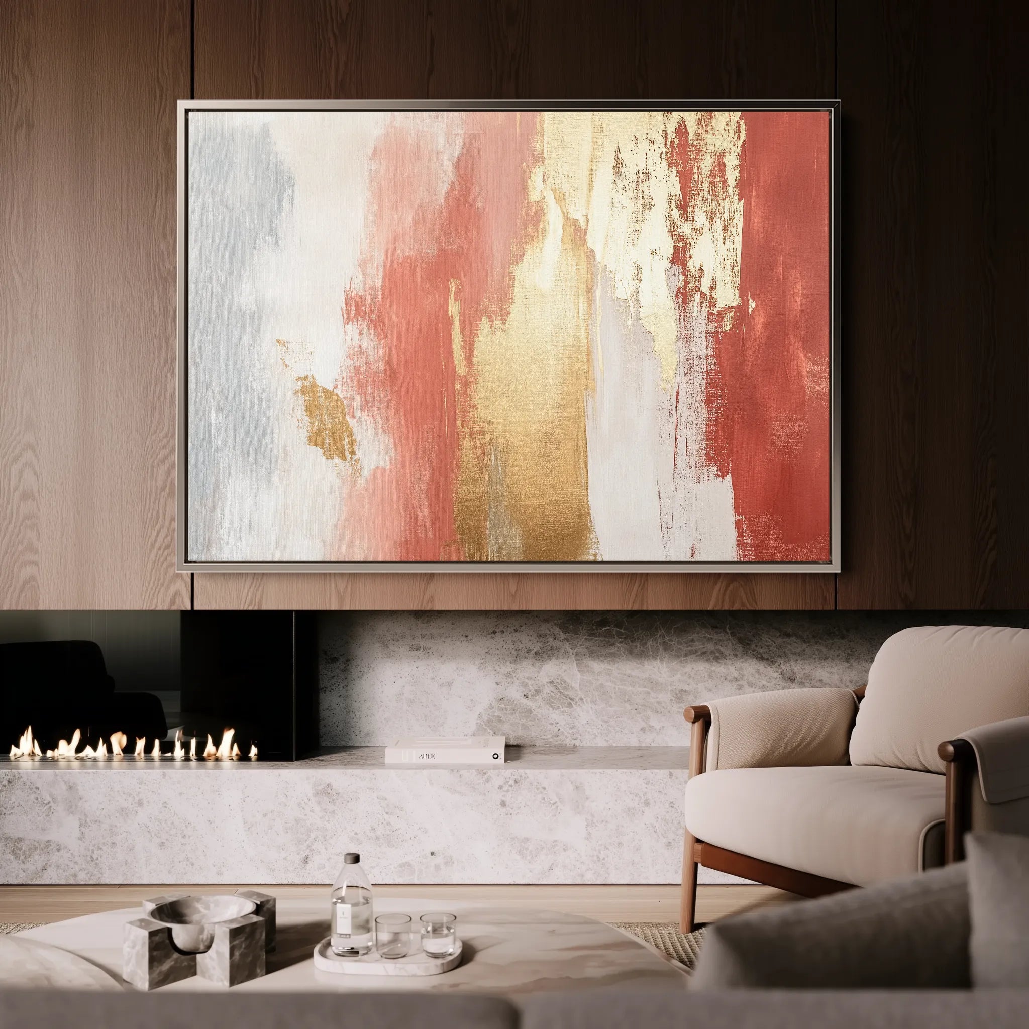 Abstract 352 Canvas Art 18" x 24" / 45 x 60 cm / Black