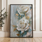 Floral 352 Canvas Art 18" x 24" / 45 x 60 cm / Black