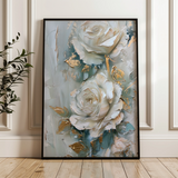 Floral 352 Canvas Art 18" x 24" / 45 x 60 cm / Black