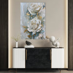 Floral 352 Canvas Art 18" x 24" / 45 x 60 cm / Black