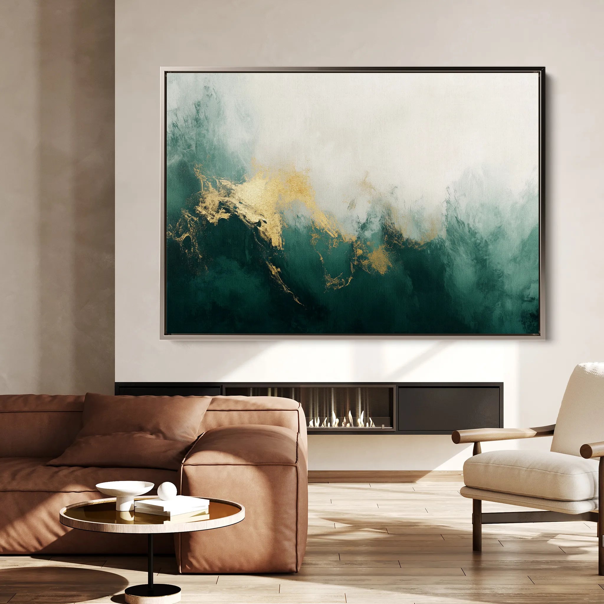 Abstract 353 Canvas Art 18" x 24" / 45 x 60 cm / Black