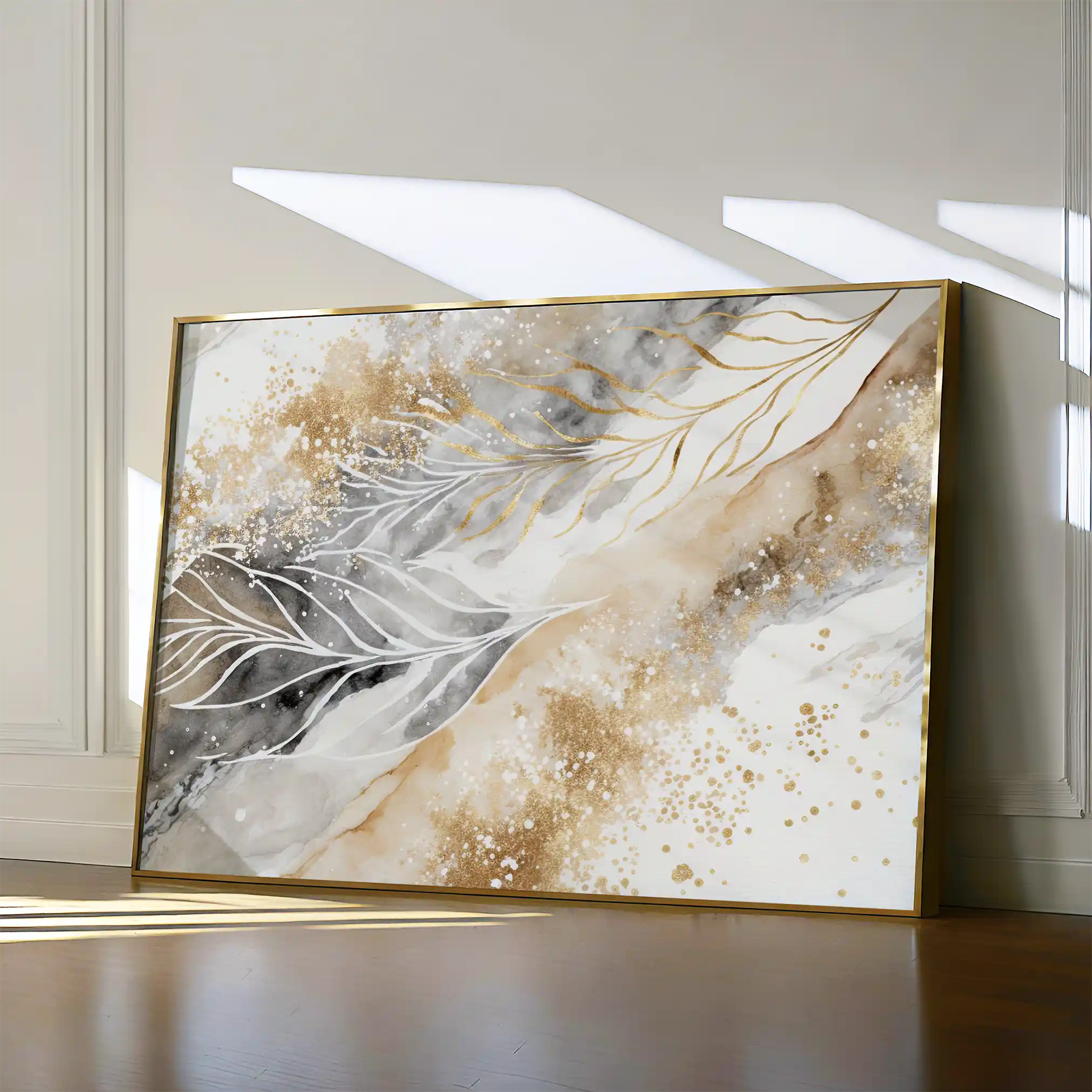 Floral 353 Canvas Art 60 x 40 cm / Black