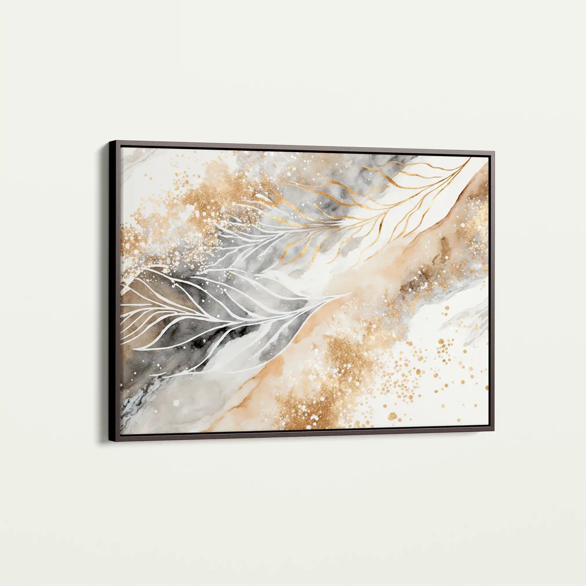 Floral 353 Canvas Art 60 x 40 cm / Black
