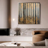 Landscape 353 Canvas Art 16" x 16" / 40 x 40 cm / Black