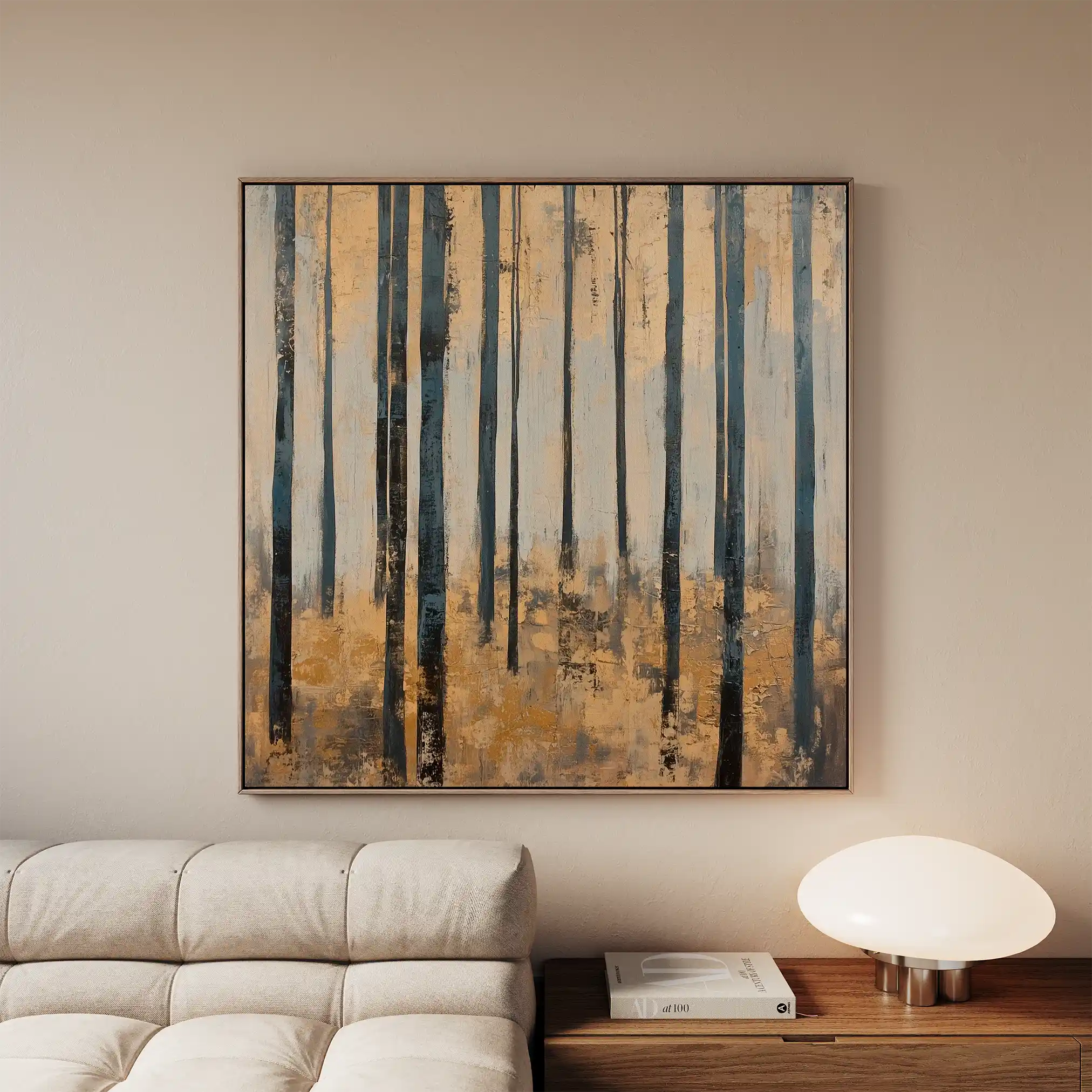 Landscape 353 Canvas Art 60 x 60 cm / Black