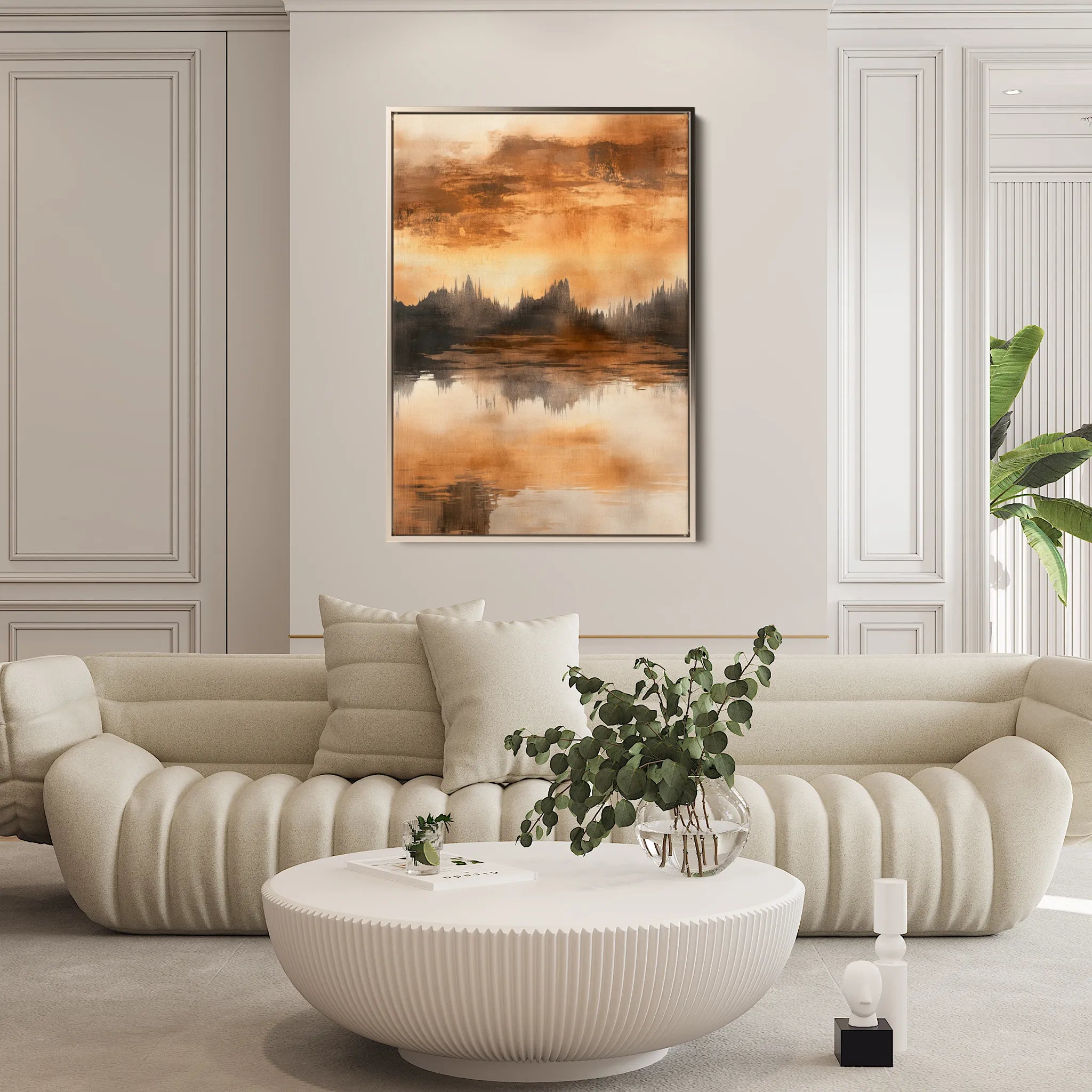 Abstract 354 Canvas Art 18" x 24" / 45 x 60 cm / Black