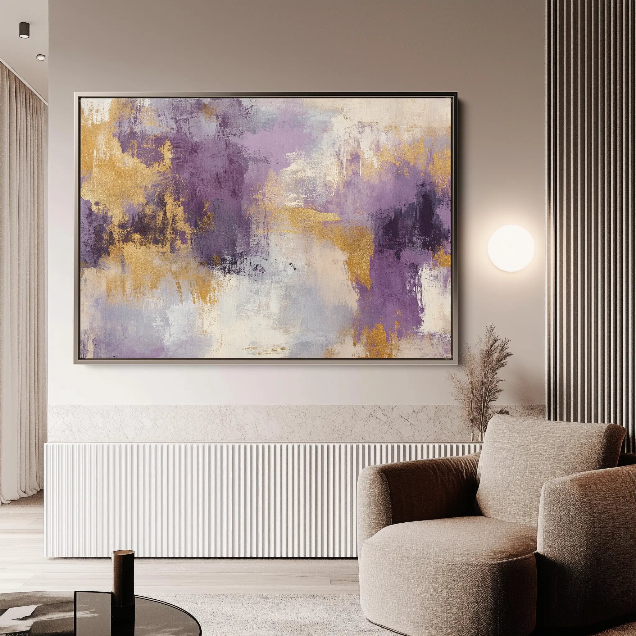 Abstract 355 Canvas Art 18" x 24" / 45 x 60 cm / Black