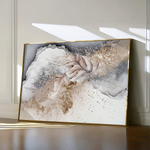 Floral 355 Canvas Art 60 x 40 cm / Black