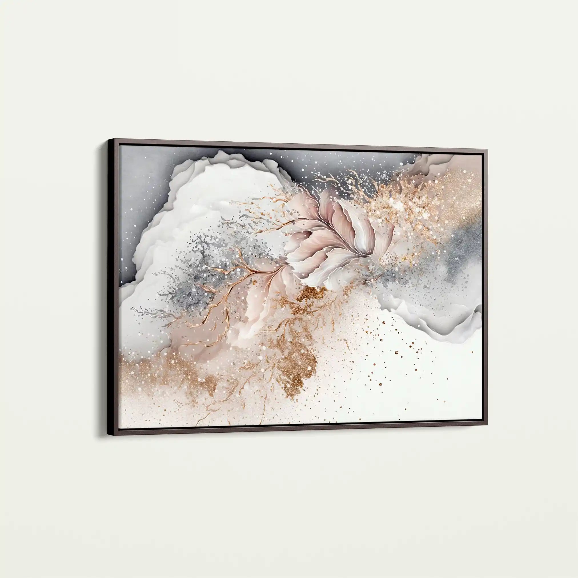 Floral 355 Canvas Art 60 x 40 cm / Black