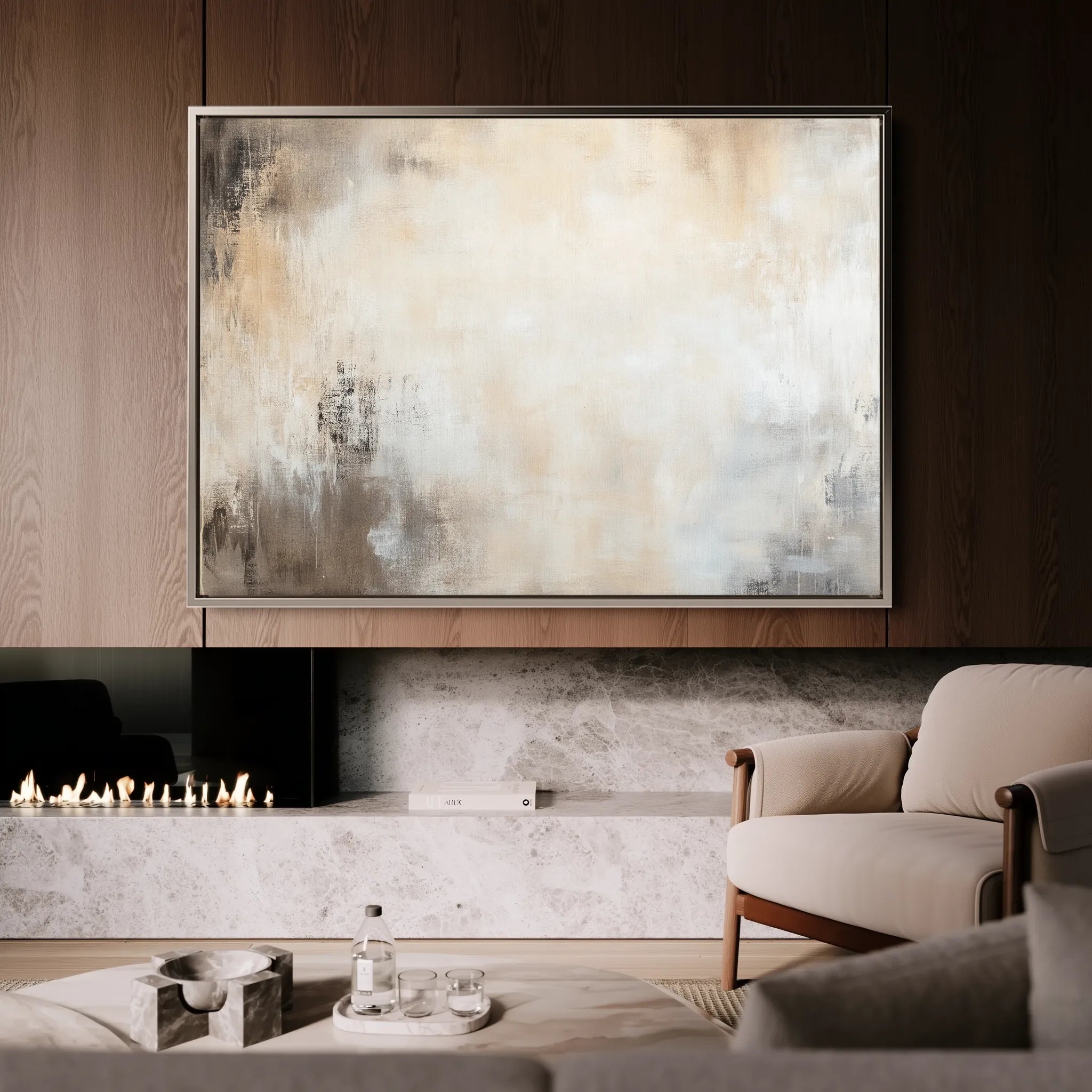 Abstract 356 Canvas Art 18" x 24" / 45 x 60 cm / Black