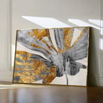Floral 356 Canvas Art 60 x 40 cm / Black