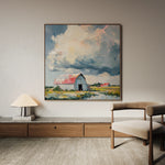 Landscape 356 Canvas Art 16" x 16" / 40 x 40 cm / Black