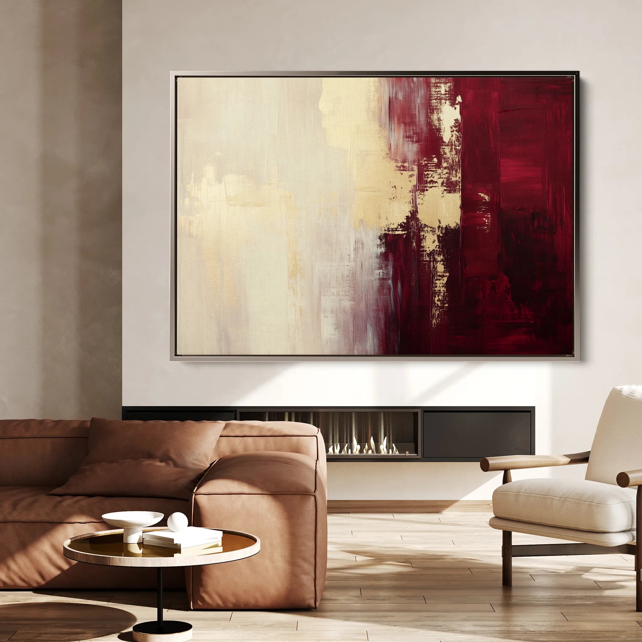 Abstract 357 Canvas Art 18" x 24" / 45 x 60 cm / Black