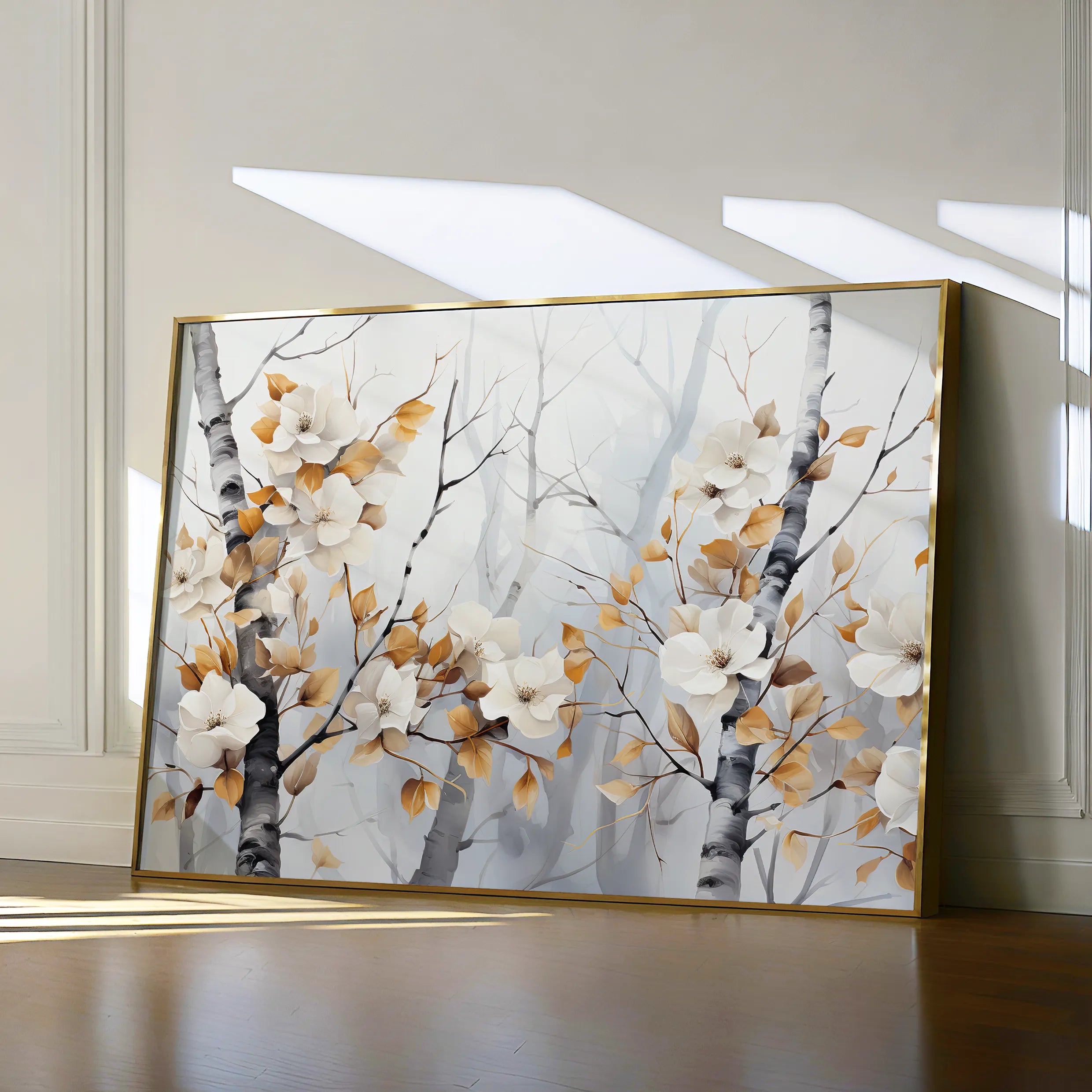 Floral 357 Canvas Art 18" x 24" / 45 x 60 cm / Black