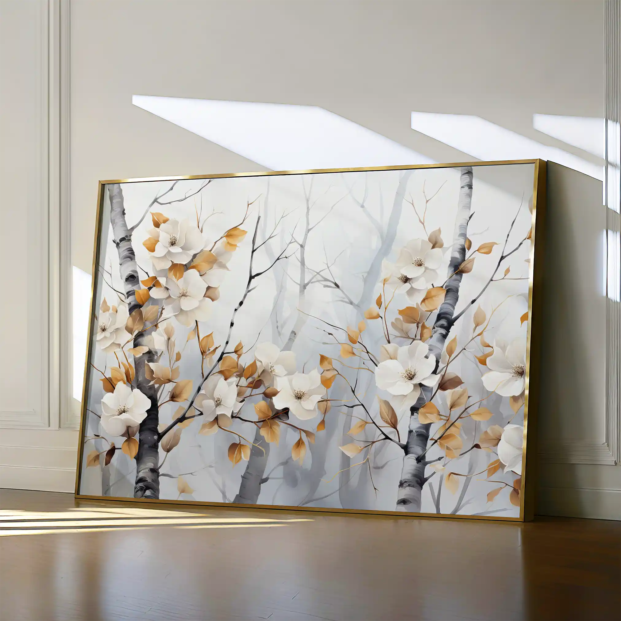 Floral 357 Canvas Art 60 x 40 cm / Black