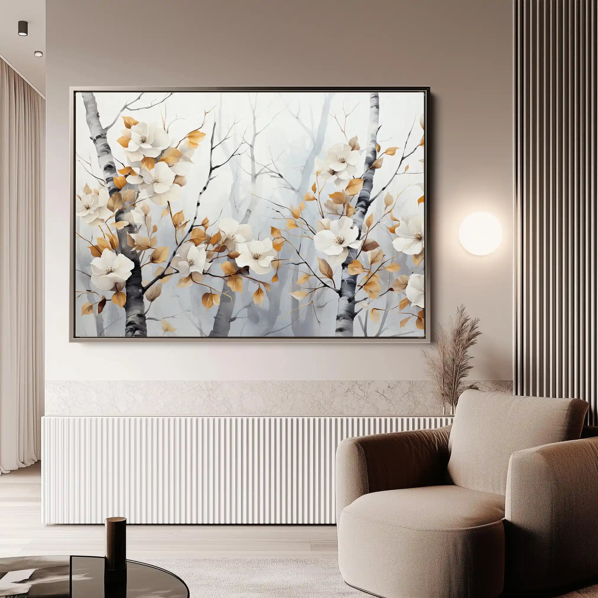 Floral 357 Canvas Art 60 x 40 cm / Black