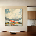 Landscape 357 Canvas Art 16" x 16" / 40 x 40 cm / Black