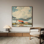 Landscape 357 Canvas Art 16" x 16" / 40 x 40 cm / Black
