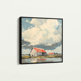 Landscape 357 Canvas Art 16" x 16" / 40 x 40 cm / Black