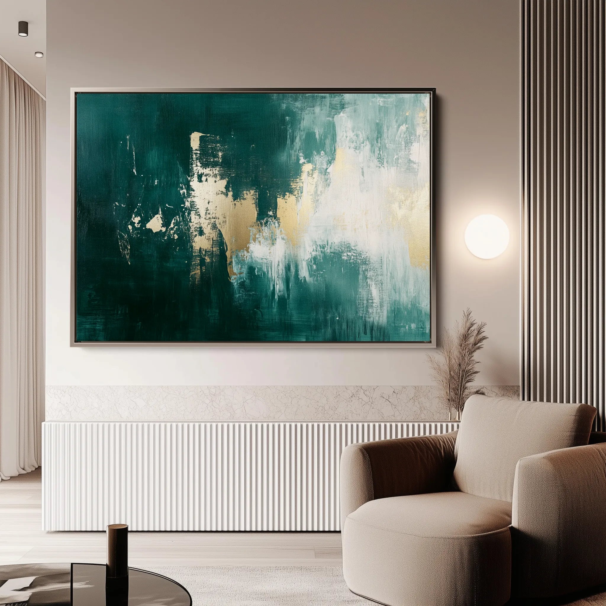 Abstract 358 Canvas Art 18" x 24" / 45 x 60 cm / Black
