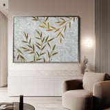 Floral 358 Canvas Art 18" x 24" / 45 x 60 cm / Black