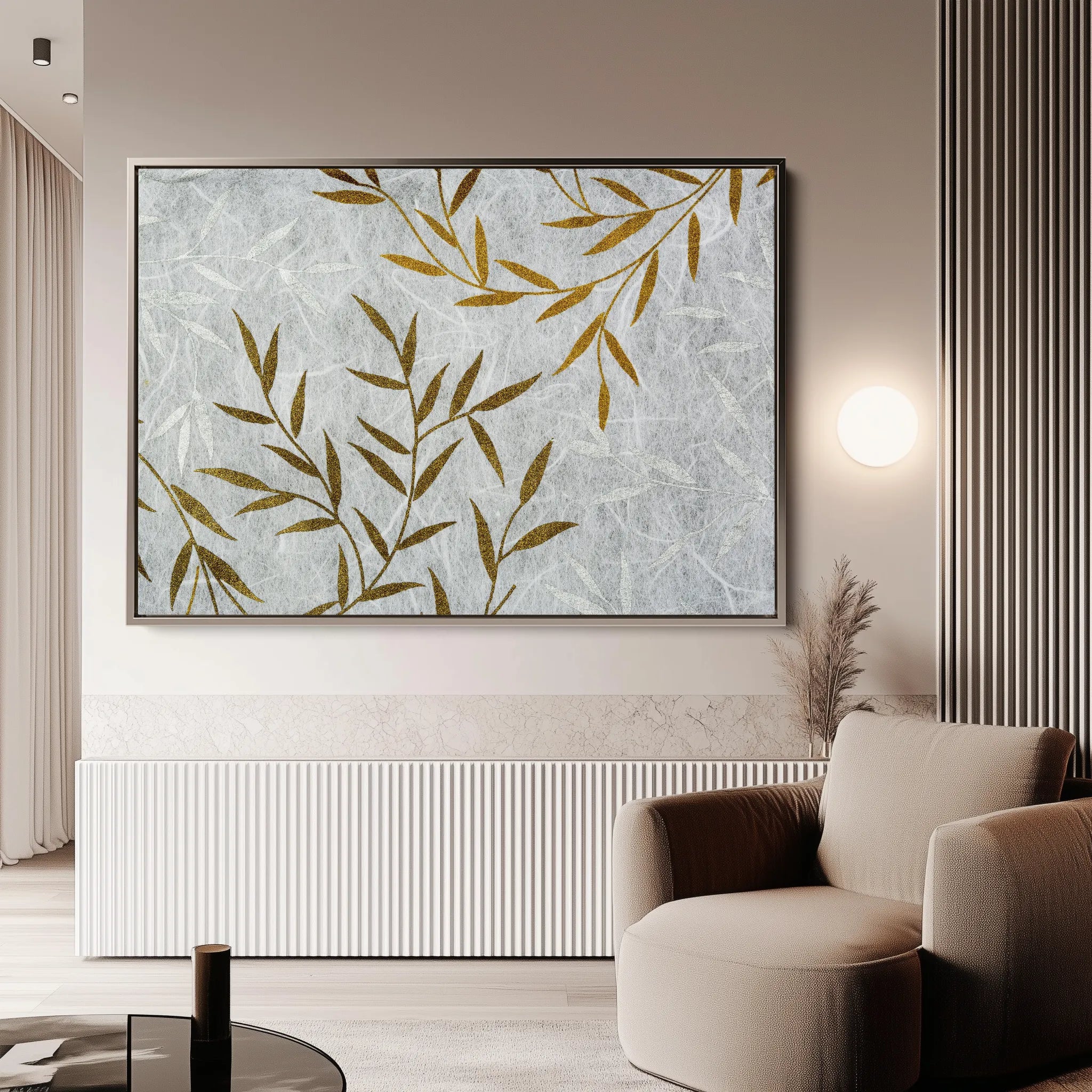 Floral 358 Canvas Art 18" x 24" / 45 x 60 cm / Black