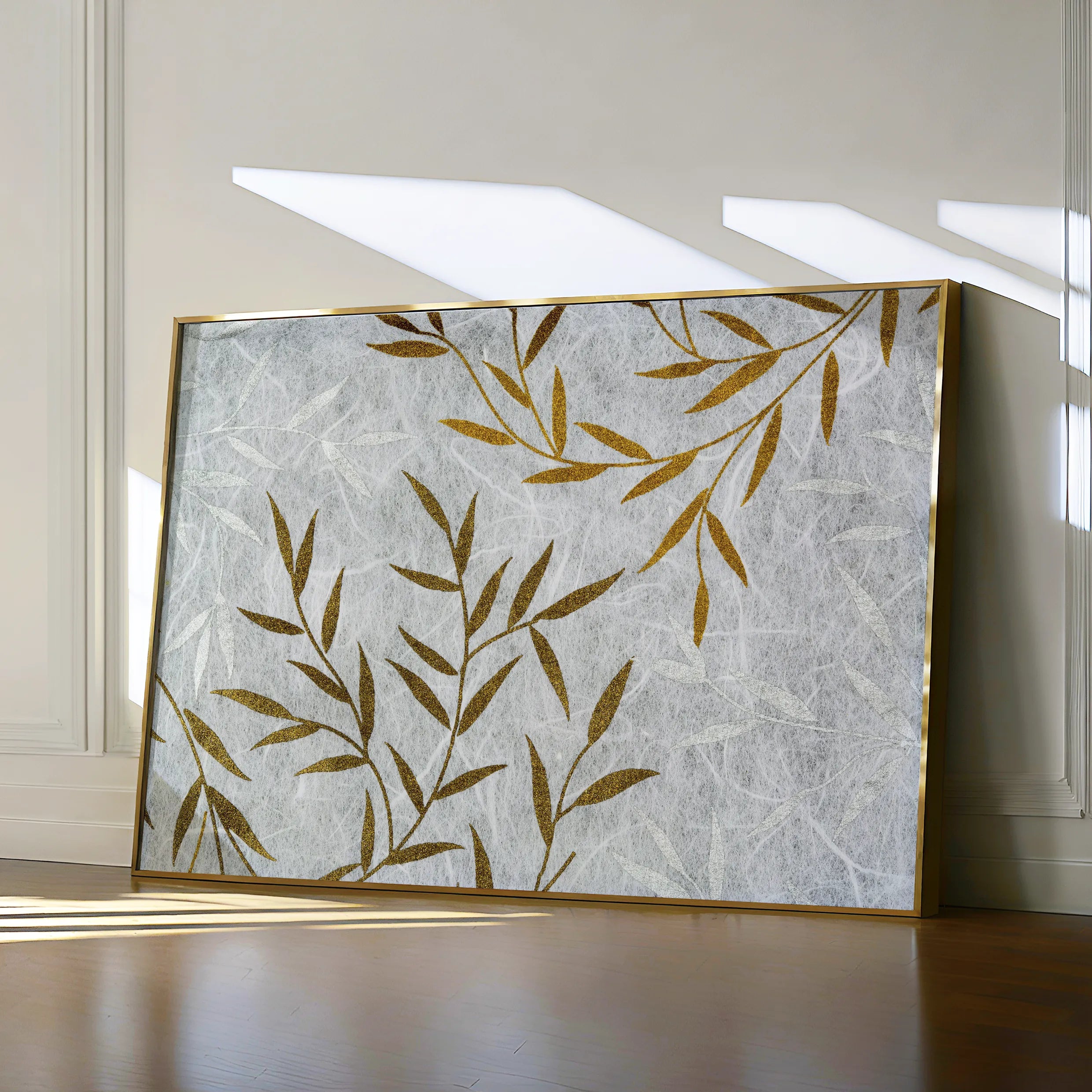 Floral 358 Canvas Art 18" x 24" / 45 x 60 cm / Black
