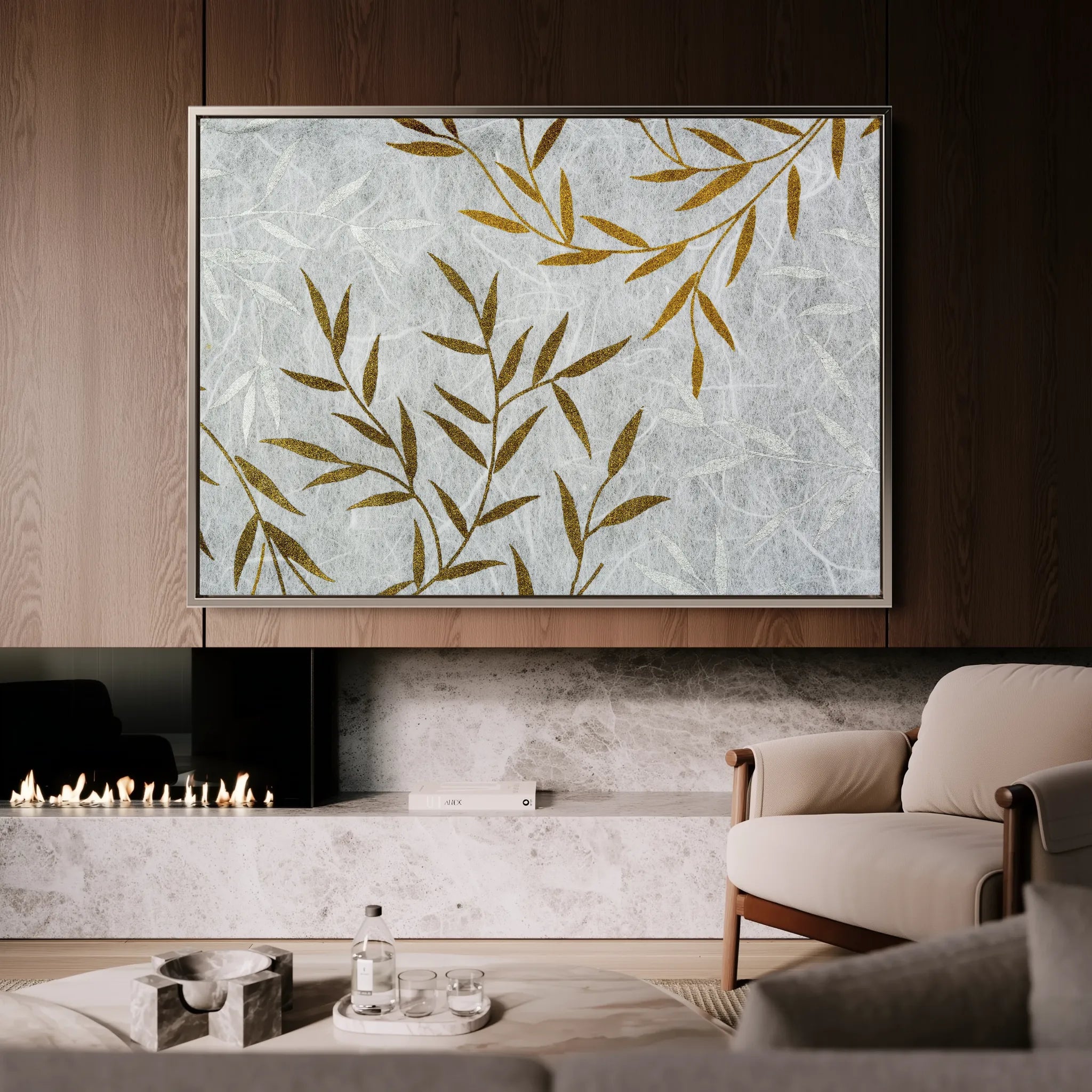 Floral 358 Canvas Art 18" x 24" / 45 x 60 cm / Black