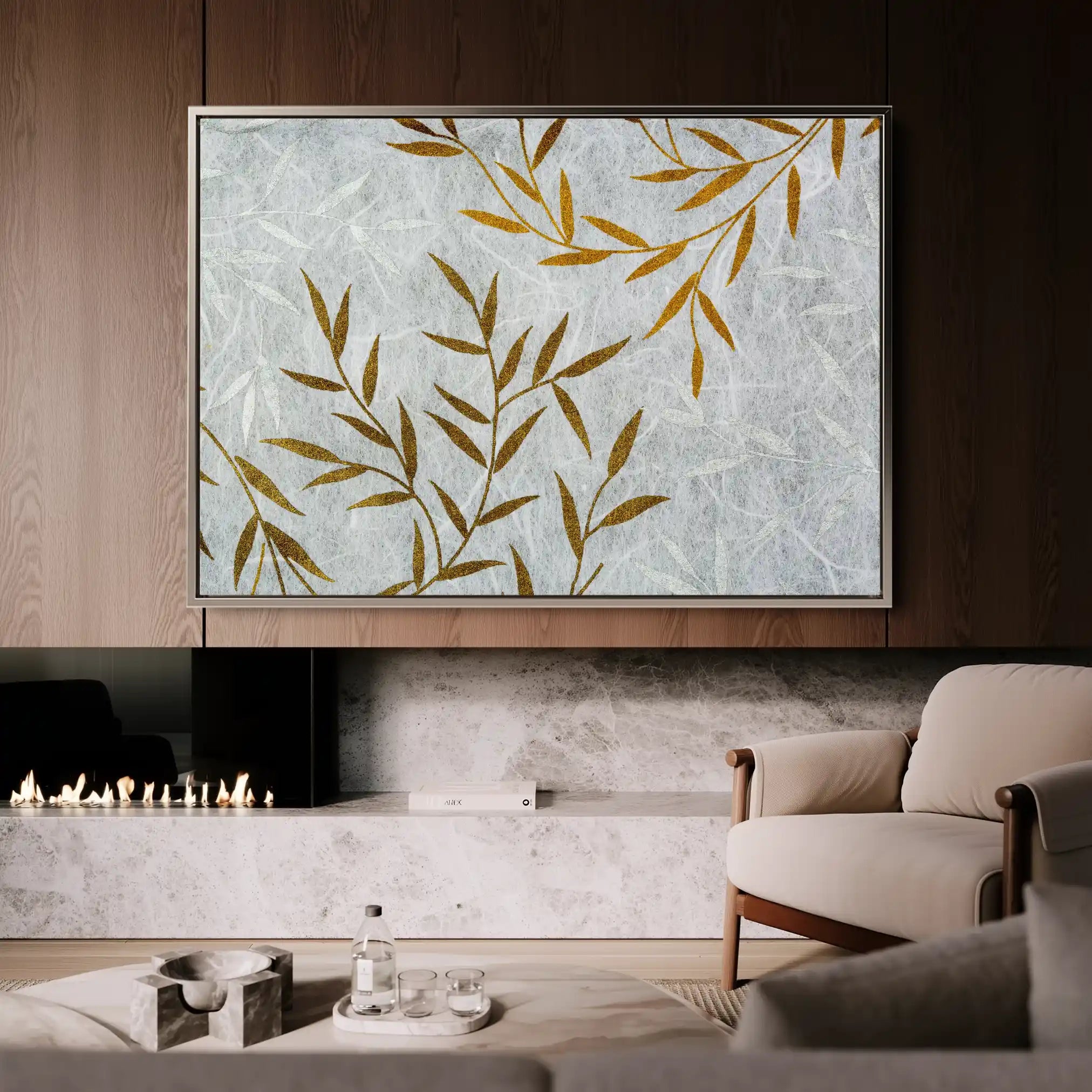 Floral 358 Canvas Art 60 x 40 cm / Black